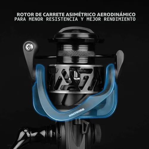 Miniatura 4 de KastKing Zephyr Spinning Reels – 7+1/6+1 BB – Carbon Fiber Drag – Stainless Steel Shaft – Aluminum & CNC Spool – Black/Green/Orange – Sizes 500/1000