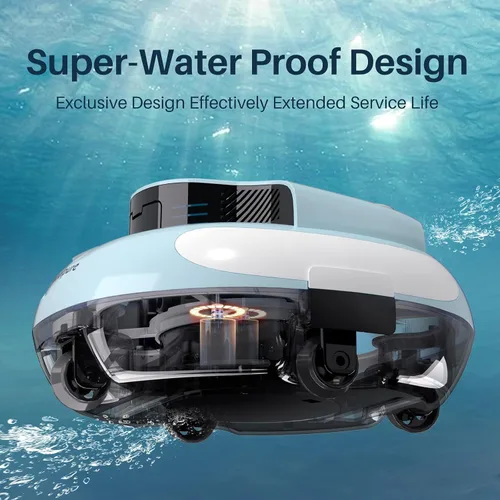 Miniatura 7 de PoolPure Aquaguard SE II 2025 - Limpiador robótico inalámbrico para piscinas con batería grande de 120 minutos y 5000 mAh (azul)