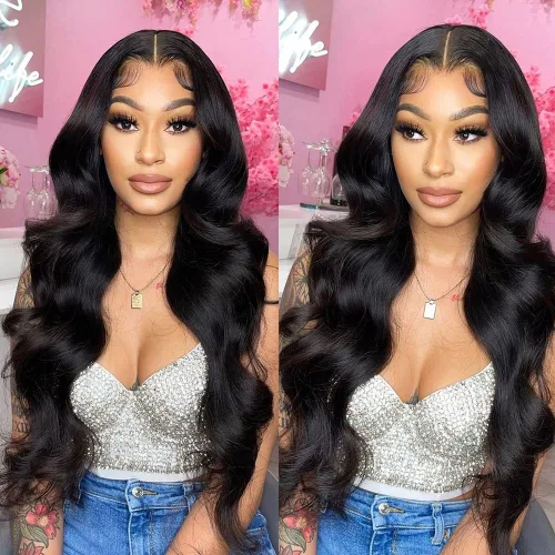 Miniatura 8 de Paquetes con extensiones de cabello ondulado con cierre (10 12 14+10, parte libre) cierre de encaje 4×4 con 3 paquetes 100% cabello humano virgen
