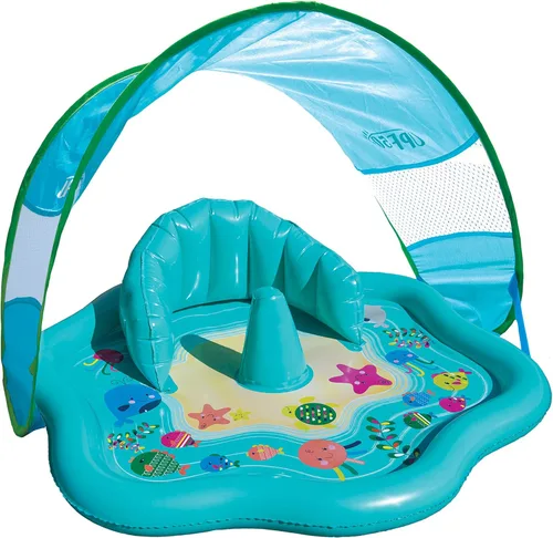 Miniatura 6 de SwimSchool Infant Baby Pool Floats, Free Swimming, Super Buoyant – Ages 6-24 Months – Multiple Colors/Styles – Adjustable Canopies and Seats, Splash