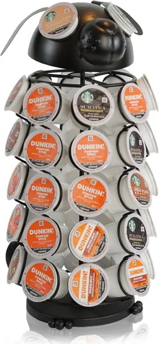 Miniatura 17 de Made Easy Kit - Organizador de almacenamiento en carrusel de 360 cápsulas de café, compatible con cápsulas Keurig K-Pods K-Cups, organizador de Gato
