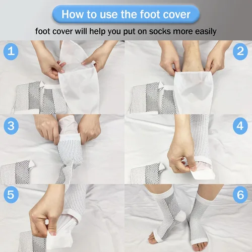 Miniatura 5 de Calcetines de neuropatía para mujeres y hombres, calcetines calmantes, tobillera, alivio de la fascitis plantar