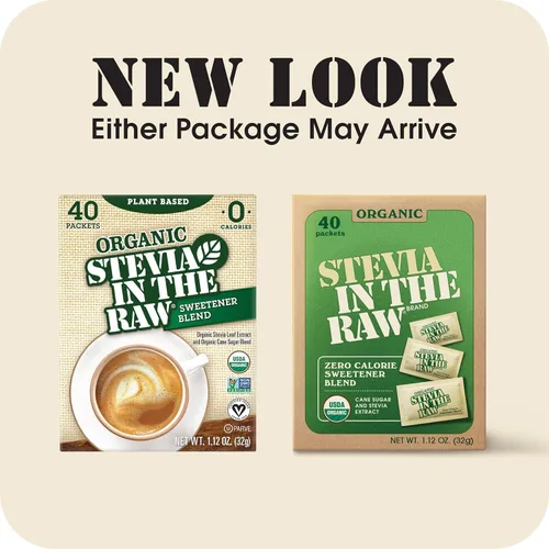 Miniatura 5 de Stevia In The Raw - Paquetes de edulcorante orgánico de stevia, 40 unidades, cero calorías, paquetes sustitutivos de azúcar de stevia, sin eritritol