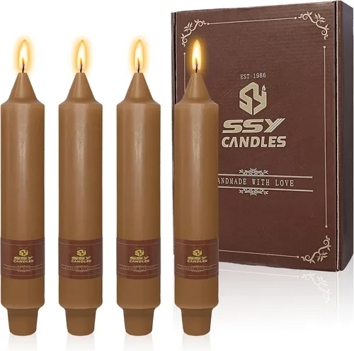 Miniatura 35 de Candelabros cortos de 5 pulgadas con velas cónicas verde oscuro, 4 piezas para cena, hogar, boda, fiesta, decoración