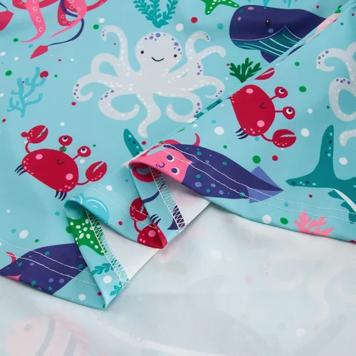 Miniatura 6 de RAISEVERN Vestido de manga corta para niña, estampado 3D, falda casual para fiesta temática de vacaciones, 2-9T