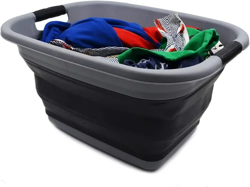 Miniatura 6 de SAMMART Cesta de lavandería plegable de 25L (6.6 galones) - Contenedor/organizador de almacenamiento plegable - Contenedor de lavado portátil