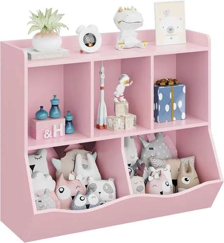 Miniatura 10 de Amyove Estantería y estantería para niños, estante de almacenamiento de juguetes, estante múltiple con organizador de cubículos para niños y niñas