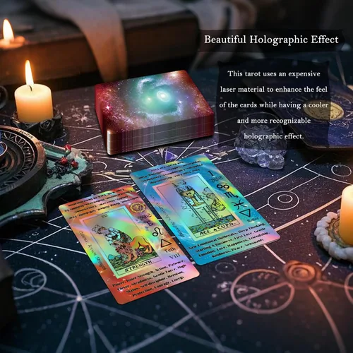 Miniatura 4 de Smoostart Cartas del Tarot (universo misterioso holográfico con significados en las cartas)