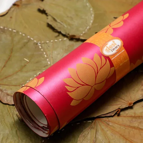 Miniatura 2 de Desi Favors Hojas de fondo de papel de loto rosa intenso, decoraciones de fondo indio para fondo de boda, juego de pancartas de pared, 72 x 84