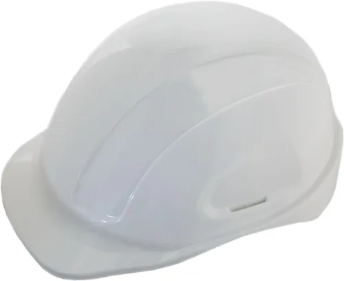 JORESTECH Casco de Seguridad Duro Naranja de HDPE Estilo Gorra Casco con Suspensión de Trinquete Ajustable de 4 Puntos para Trabajo, Hogar y Blanco