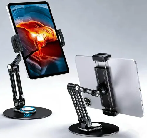 Bimo Soporte para tablet para iPad, soporte de monitor portátil para 15.6 pulgadas, 16 pulgadas, base giratoria de 360° para Kindle de 4.7 a 16