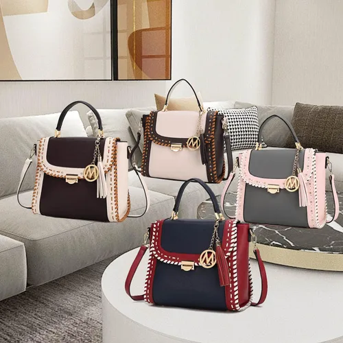 Miniatura 7 de MKF - Bolso bandolera para mujer, de piel sintética, con asa superior