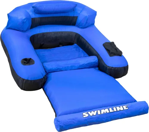 Miniatura 10 de SWIMLINE Original Cloud Chaise 360 - Tumbona flotante para piscina y lago, balsa circular para adultos y niños, respaldo W Cómoda textura