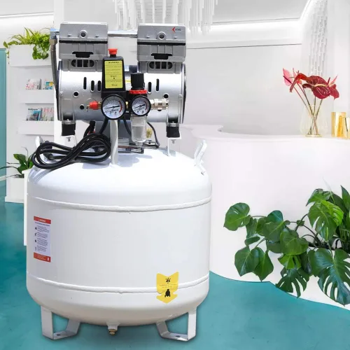 Miniatura 2 de compresor de aire médico dental portátil 40L, bomba de aire lubricada sin aceite silencioso