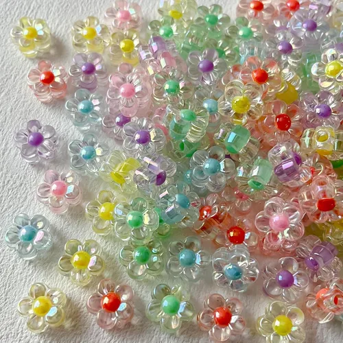 Miniatura 4 de 200 cuentas acrílicas coloridas de color Ab con agujero interior recto transparente para joyería de bricolaje, pulsera, collar, cadena de teléfono