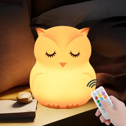 Miniatura 18 de Luces nocturnas de conejo de gran tamaño, lámpara de noche para dormitorio, resistente a la rotura, cuidado de los ojos, brillo ajustable, ajuste