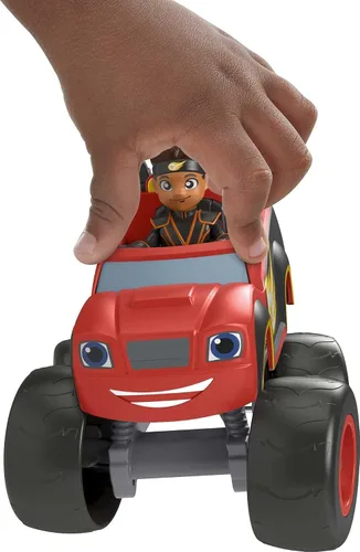 Miniatura 4 de Fisher-Price Blaze and the Monster Machines - Juego de figuras y camión de juguete, Ninja Blaze y AJ, juego de carreras preescolares a partir de 3