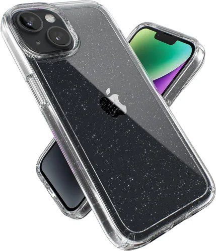 Miniatura 10 de Speck Funda transparente para iPhone 14 y iPhone 13 - Protección contra caídas, resistente a arañazos y anti-amarillamiento, funda de doble capa