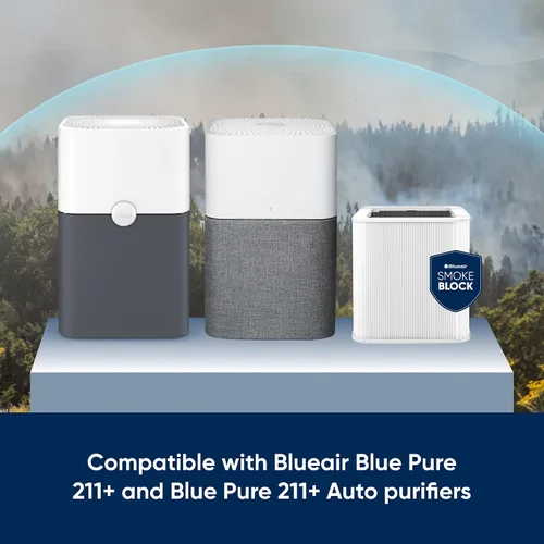 Miniatura 2 de BLUEAIR Blue Pure 211+ Series SmokeBlock - Filtro de repuesto original, el carbono extra captura el 99.99% del humo de incendios forestales, se