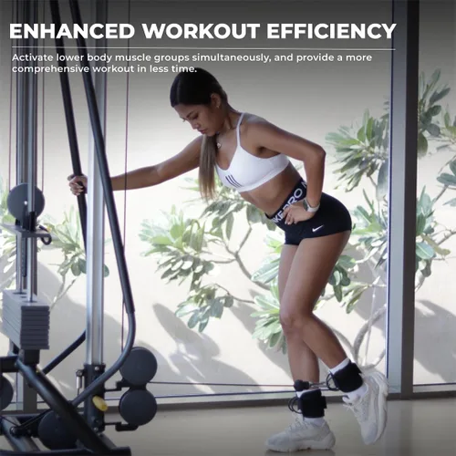 Miniatura 4 de Ankle Straps for Cable Machines Women, Glute Kickback Cable Machine Attachments, Gym Ankle Cuffs, Wrist Cuffs for Workout, Leg Training Accessory