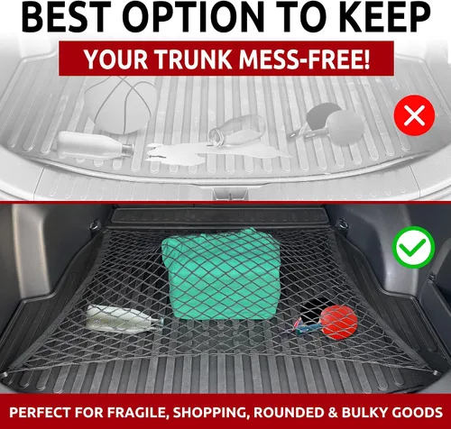 Miniatura 4 de Red de carga de malla estilo sobre + suelo para Toyota RAV4 Hybrid Prime 2019-2024 – Accesorios de coche – Organizador de maletero y almacenamiento