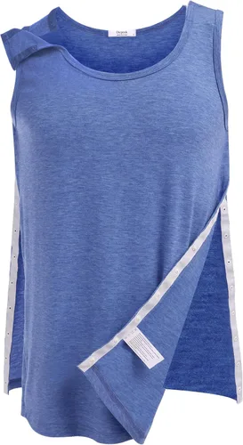 Deyeek Camisetas sin mangas unisex con acceso completo a presión para hombres y mujeres, camisetas de recuperación de hombro para después de la