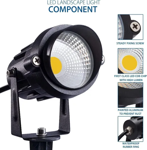 Miniatura 3 de Foco para exteriores de 5 W AC120V, luz LED COB blanca cálida para paisaje, interior y exterior, bandera de casa, patio, árbol, jardín, luces