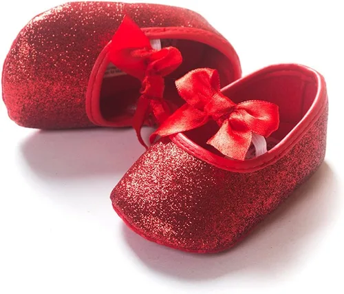 Miniatura 3 de Mocasines para bebé de princesa brillante Mary Jane vestidos zapatos de primera calidad ligeros suela suave zapatos para cuna zapatos para niños