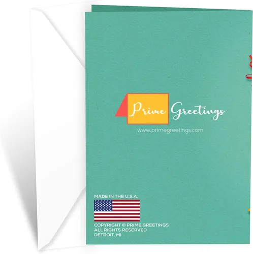 Miniatura 4 de Prime Greetings Tarjeta del día de San Valentín para nieto, hecha en Estados Unidos, ecológica, tarjeta gruesa con sobre de alta calidad de 5 x 7.75