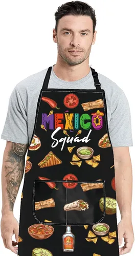 Miniatura 3 de JNIAP Delantal de chef mexicano, delantal de cocina mexicana, delantal de El Jefe, delantal de cocina mexicana, delantal de cocina mexicana, regalos