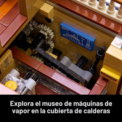 Miniatura 7 de LEGO Ideas River Steamboat - Juego de construcción de barcos de vapor, decoración de habitación para hombres y mujeres, kit de construcción