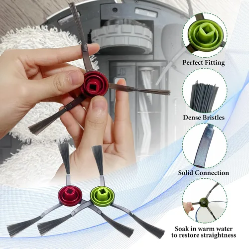 Miniatura 4 de Kit de piezas de repuesto para el cuidado del suelo para aspiradora compatible con ECOVACS DEEBOT X1 Omni / X1TURBO / X1 Plus Robot Aspirador, 5