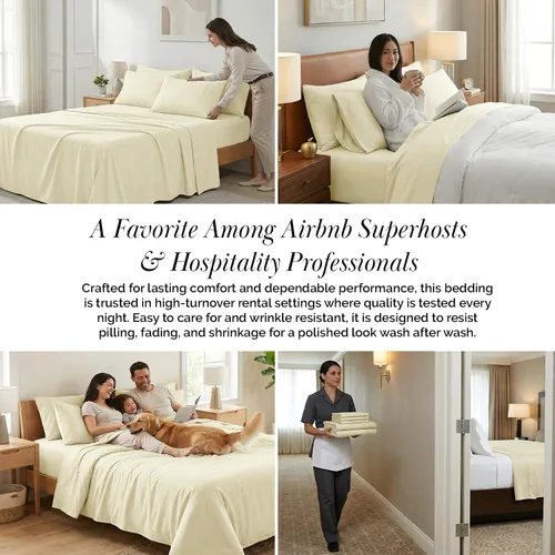 Miniatura 70 de Southshore Fine Living, Inc. Juego de 7 piezas de sábanas King divididas para cama ajustable, juego de sábanas King divididas con bolsillo de 21