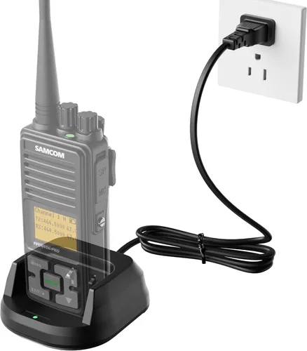 SAMCOM Base de carga FPCN10A, compatible con FPCN10A FPCN10A-RPO FPCN20A Walkie-Talkie y batería separada de 3000 mAh, cargador de escritorio,