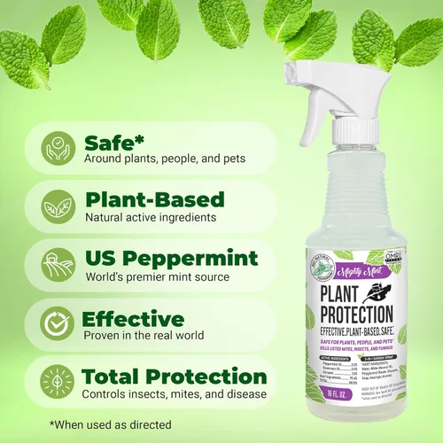 Miniatura 3 de Mighty Mint Spray de Protección de Plantas de Menta Piperita para Insectos, Mosquitos, Hongos, Ácaros y Enfermedades, 16 oz