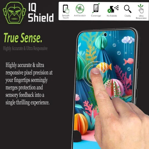 Miniatura 7 de IQShield Paquete de 2 protectores de pantalla para Samsung Galaxy S22, fácil instalación, antiarañazos, antiburbujas, película de TPU transparente