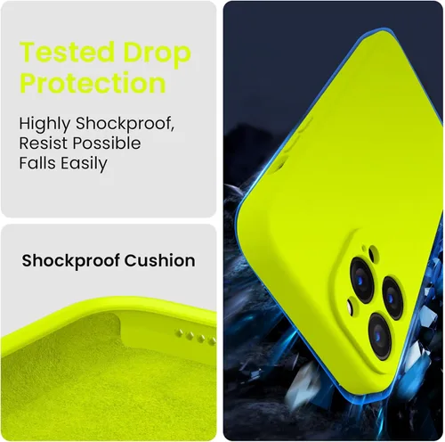 Miniatura 4 de FireNova Funda diseñada para iPhone 14 Pro Max, funda de silicona mejorada [protección de cámara] con [2 protectores de pantalla], forro