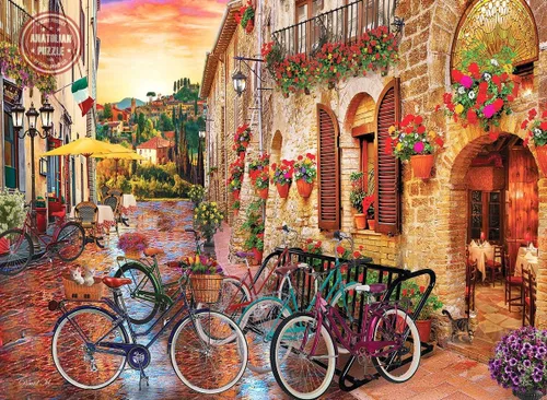 Miniatura 2 de Anatolian Puzzle - Ciclismo en Toscana, Rompecabezas de 1000 piezas, #1068