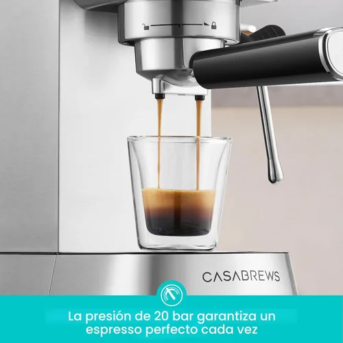 Miniatura 5 de CASABREWS 5418 PRO - Máquina de café espresso de 20 bares, cafetera de café mejorada con potente espumador de leche a vapor, cafetera de acero