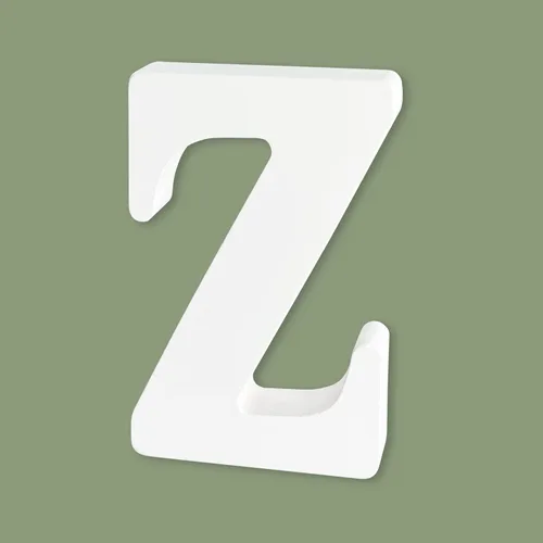 Miniatura 34 de Letras de madera de 4 pulgadas, letras del alfabeto de madera blanca para decoración de pared, letras de marquesina de madera sin terminar
