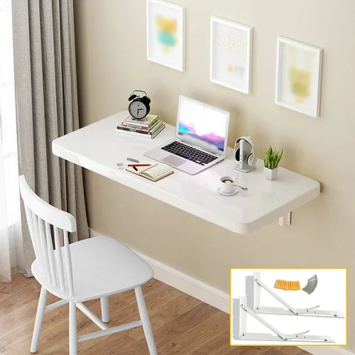 Mesa de comedor plegable para el hogar, pequeña cocina, mesa de comedor plegable, mesa de trabajo flotante, estantería de gran área de