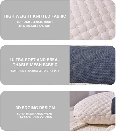 Miniatura 8 de Almohadas para dormir de lado, almohada de protección de vértebra cervical, almohada de cama de altura ajustable para dolor de cuello, almohada