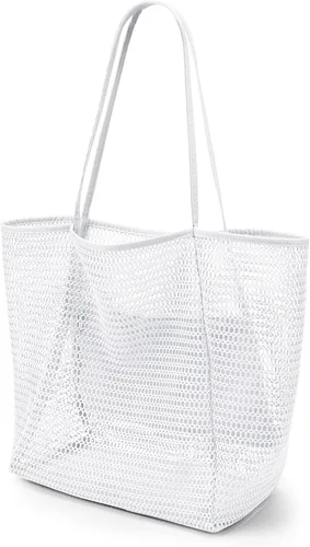 Miniatura 24 de KALIDI Bolso de Mano de Nylon de Playa con Malla, Bolso de Mano Casual Hobo para Mujer, Plegable, MAX 23L, Bolso de Hombro para Playa, Picnic