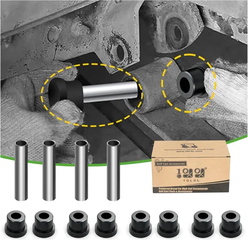 Kit de Bujes y Mangas de Resorte Trasero para Carrito de Golf EZGO TXT/Medalist (94+) Gas/Eléctrico, Club Car DS 1992 en adelante, Incluye 8 Bujes y