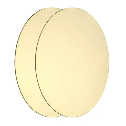 Miniatura 45 de MECCANIXITY 2 Piezas Placa Redonda de Latón, 150mm (5.91") de Diámetro Láminas de Cobre Puro, Lámina de Metal de Latón Cobre H62 de 0.5mm