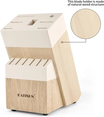 Miniatura 4 de Juego de cuchillos de cocina, juego de cuchillos de 14 piezas con bloque de madera, autoafilables para juego de cuchillos de chef, juego de bloques