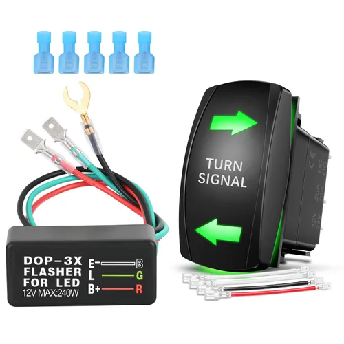 Miniatura 12 de Nilight Interruptor basculante de barra de luz de techo, interruptor de barra de luz LED, interruptor de barra de luz LED de 5 pines, interruptor