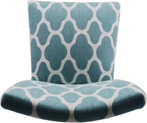 Miniatura 106 de Homepop Silla de comedor con detalles festoneados, sillas de comedor Parsons tapizadas, muebles decorativos para el hogar, tejido gris claro