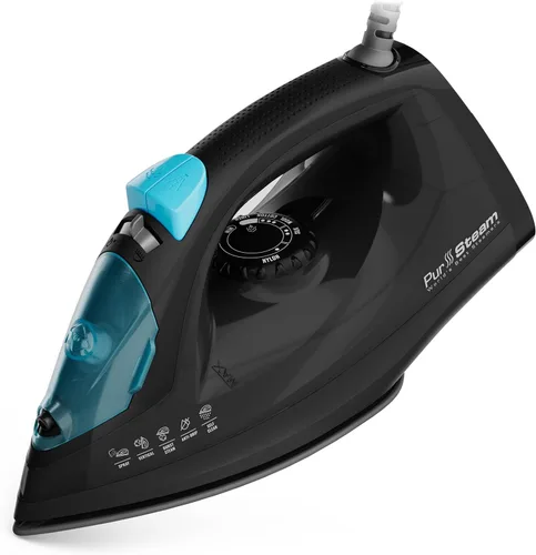 Miniatura 12 de Pursteam SteamBurst+ Plancha de vapor de 1750 W, suela de cerámica, vapor ajustable, ráfaga de vapor, autolimpiante, anticalco, antigoteo, potente
