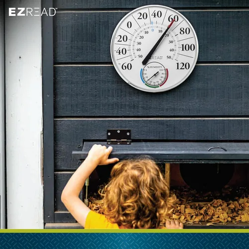Miniatura 8 de Headwind Consumer Products EZREAD - Termómetro de esfera colgante, termómetros meteorológicos para uso en interiores y exteriores, diámetro grande